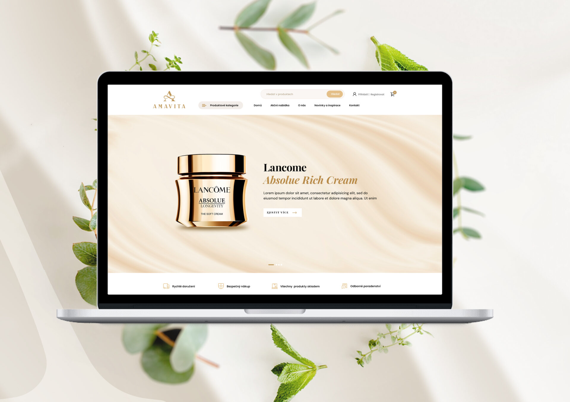 Návrh designu e-shopu AMAVITA