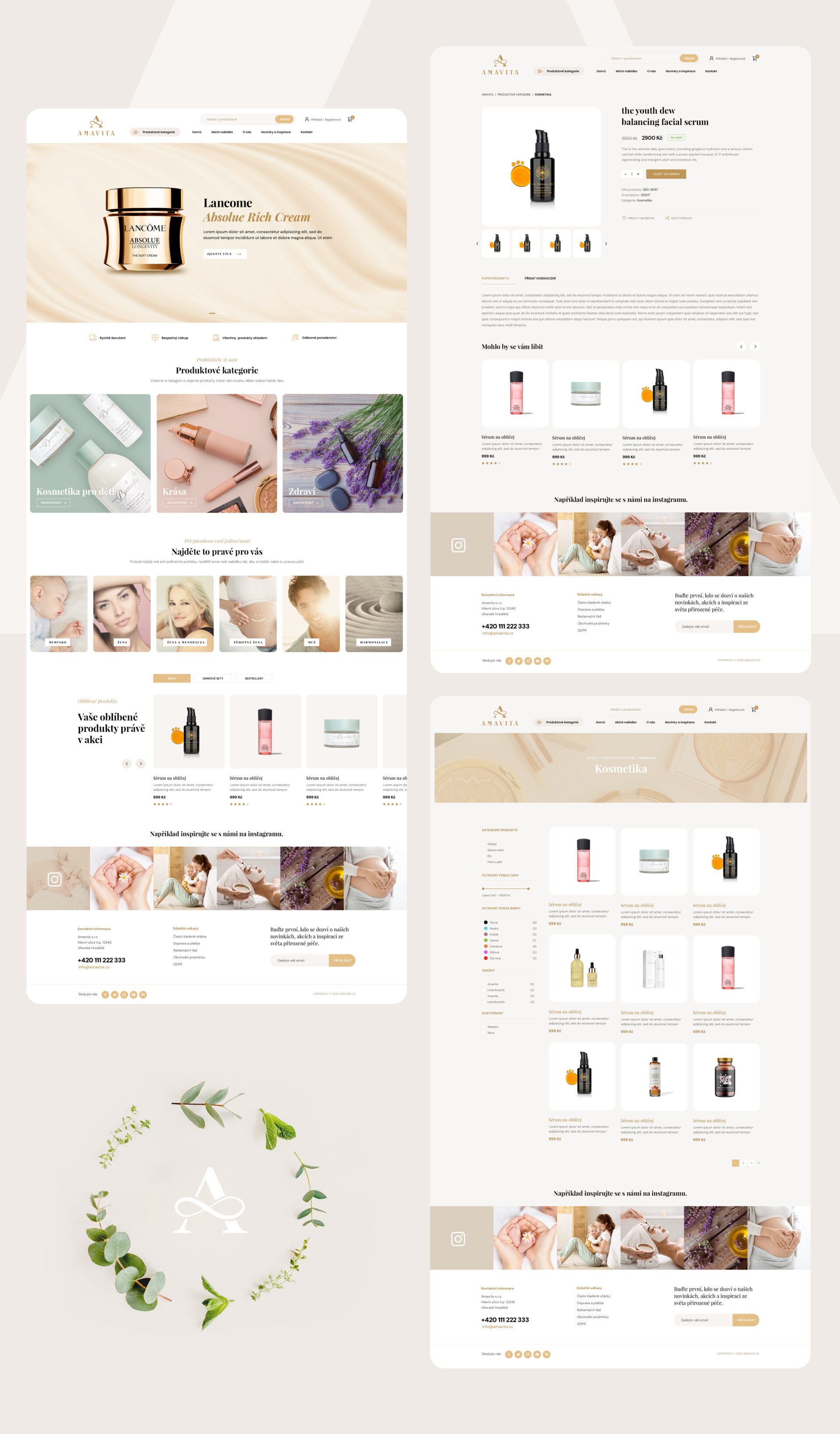 Návrh designu e-shopu AMAVITA